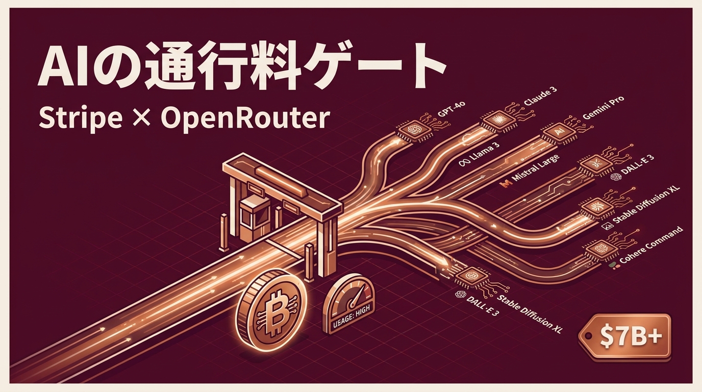 モデルではなく「分岐点」を買った — Stripe、OpenRouterを70億ドル超で買収。1日10兆トークンの通行料ゲート