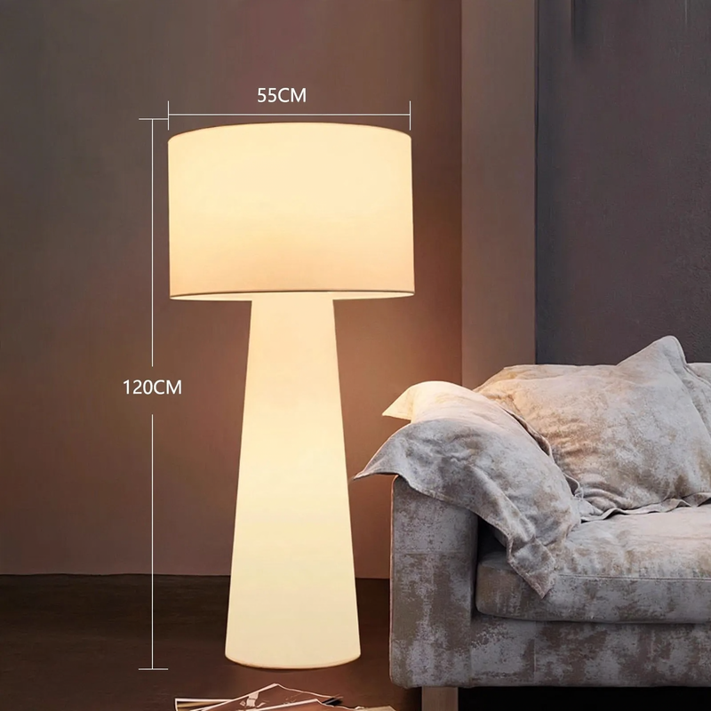 Full-spectrum designer floor lamp in Wabi-Sabi style