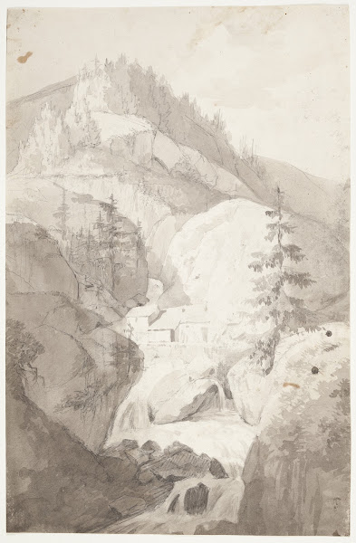 Et vandfald ved St Pierre dEntremont Grand St Bernard Schweiz 1801