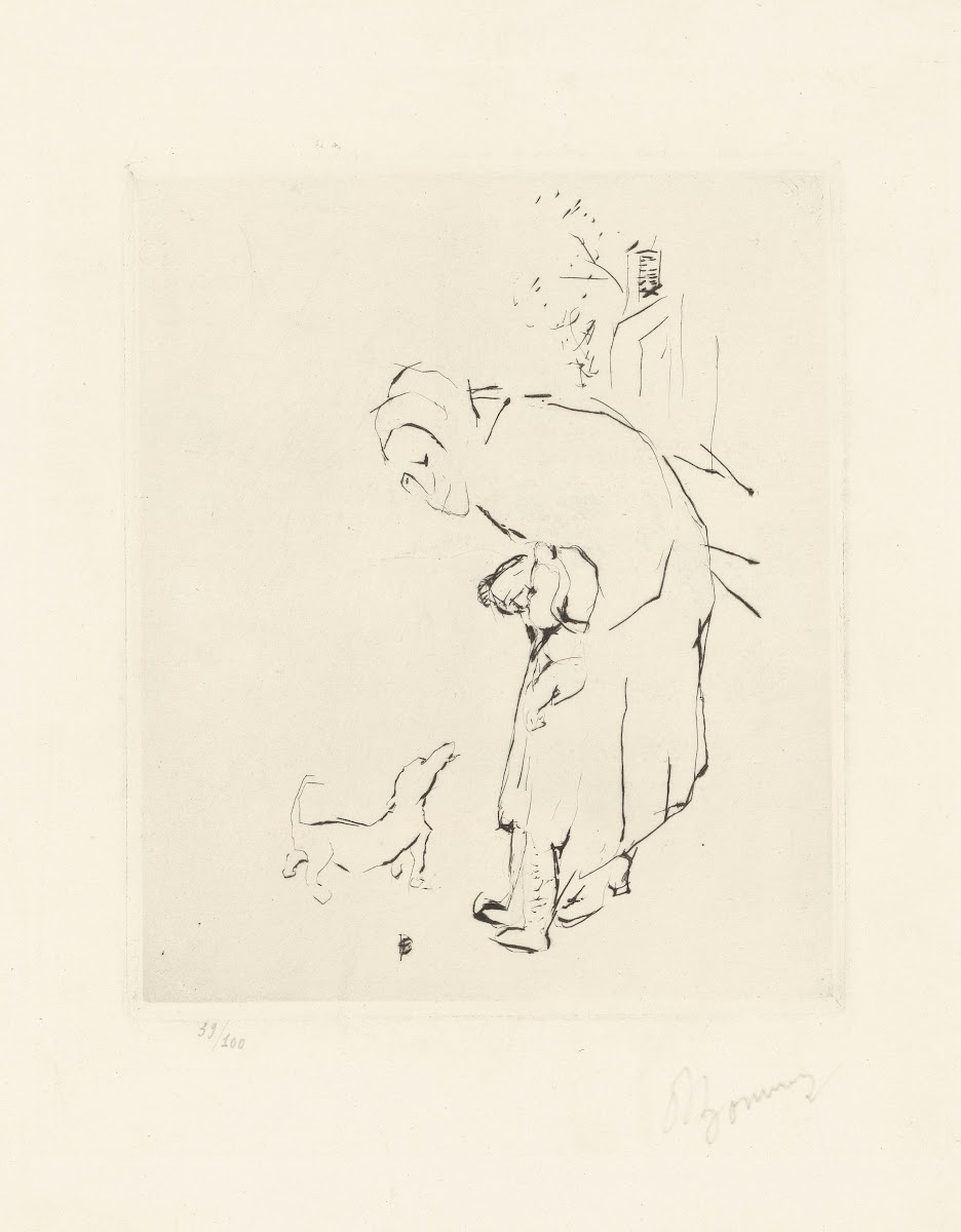 La vieille femme lenfant et la basset 1927