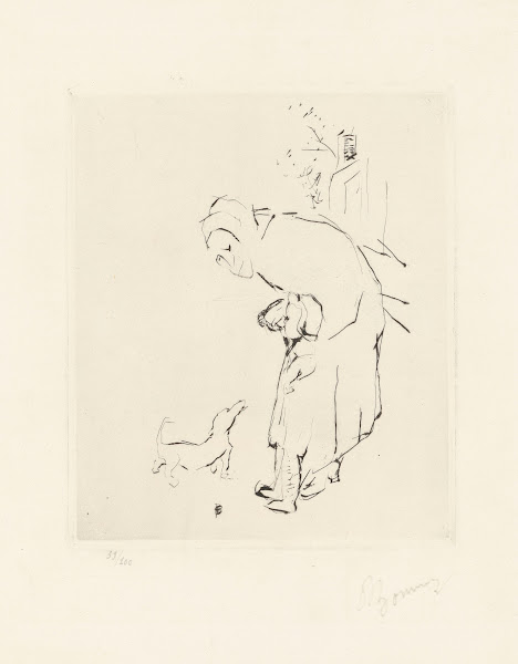 La vieille femme lenfant et la basset 1927