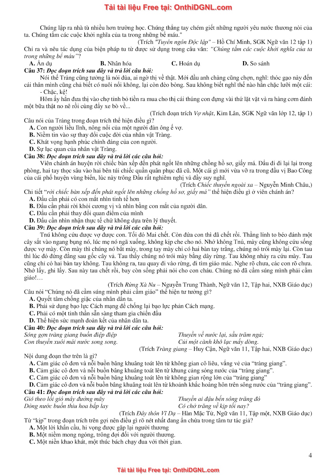 39 Đề ôn HSA - ĐỊnh tính