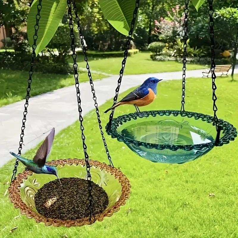 Hanging Bird Feeder and Bird Bath