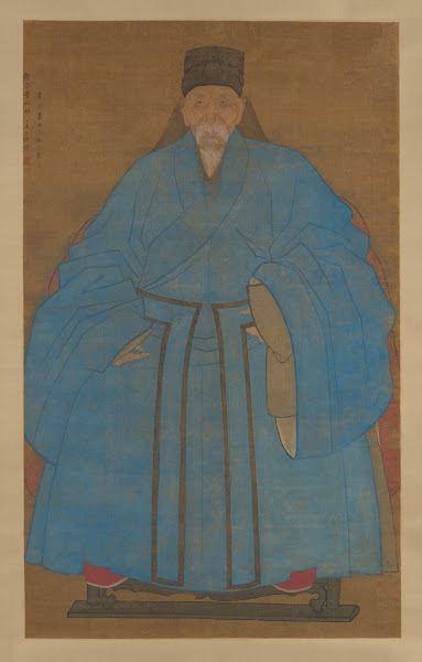 Portrait of the artists great granduncle Yizhai at the age of eighty five