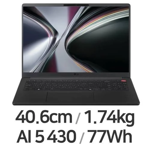 LG 그램북 AI 2026 16U55U 제품 각도