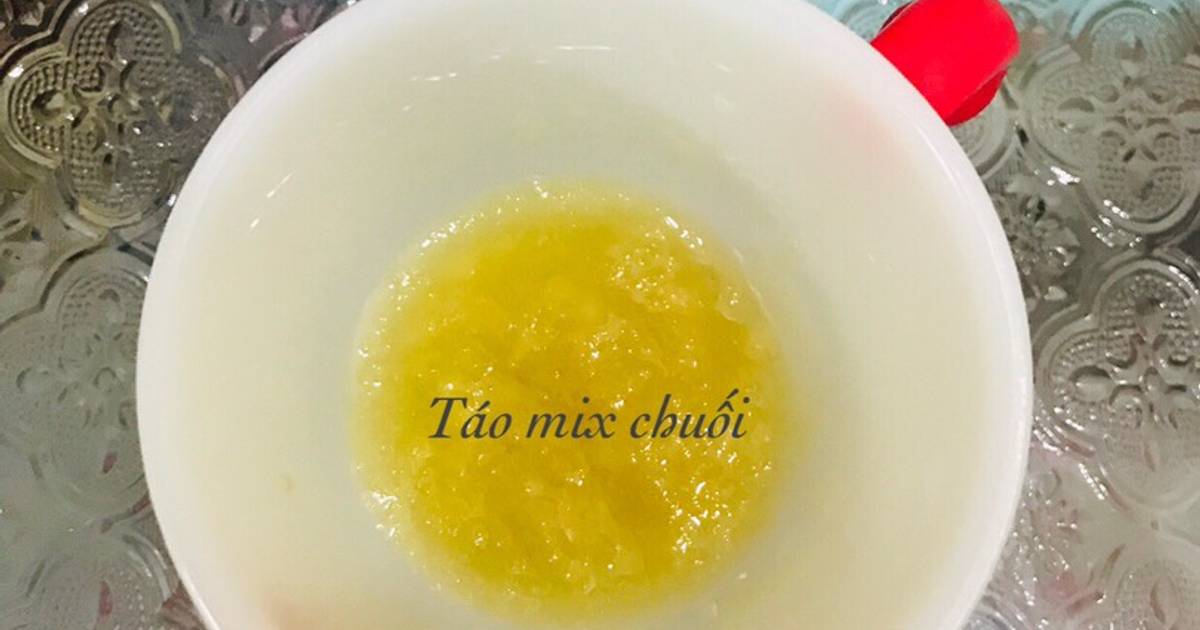 Ăn nhẹ ăn dặm: sinh tố táo chuối