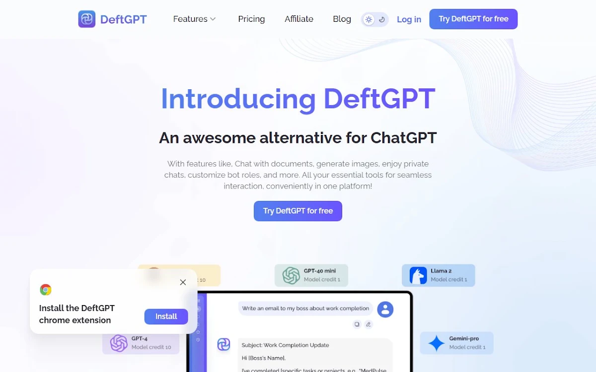 Captura de DeftGPT
