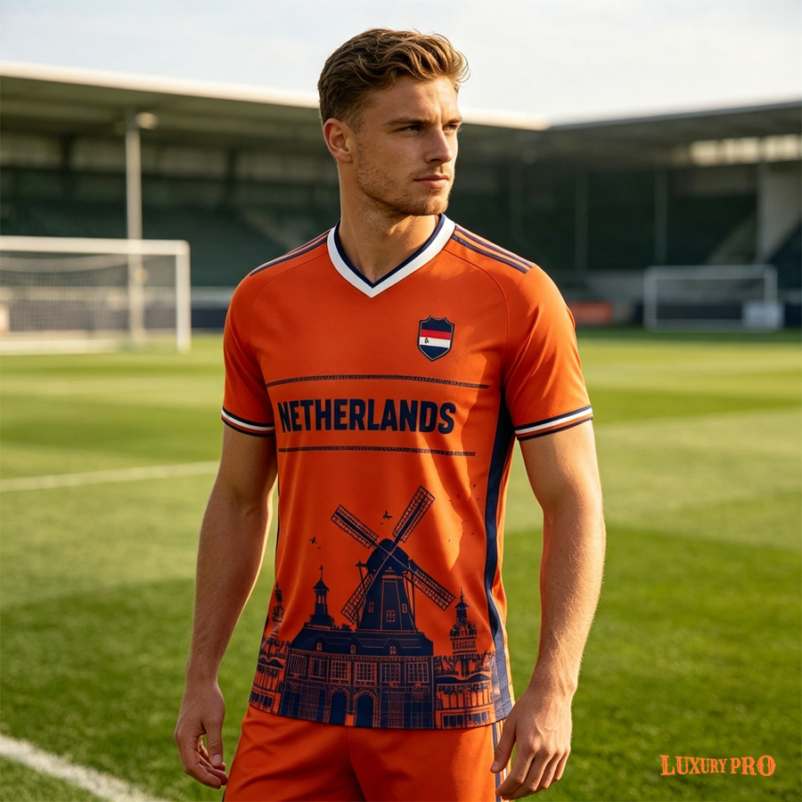 AOP MEG Raglan Sleeve V-neck Football Jersey