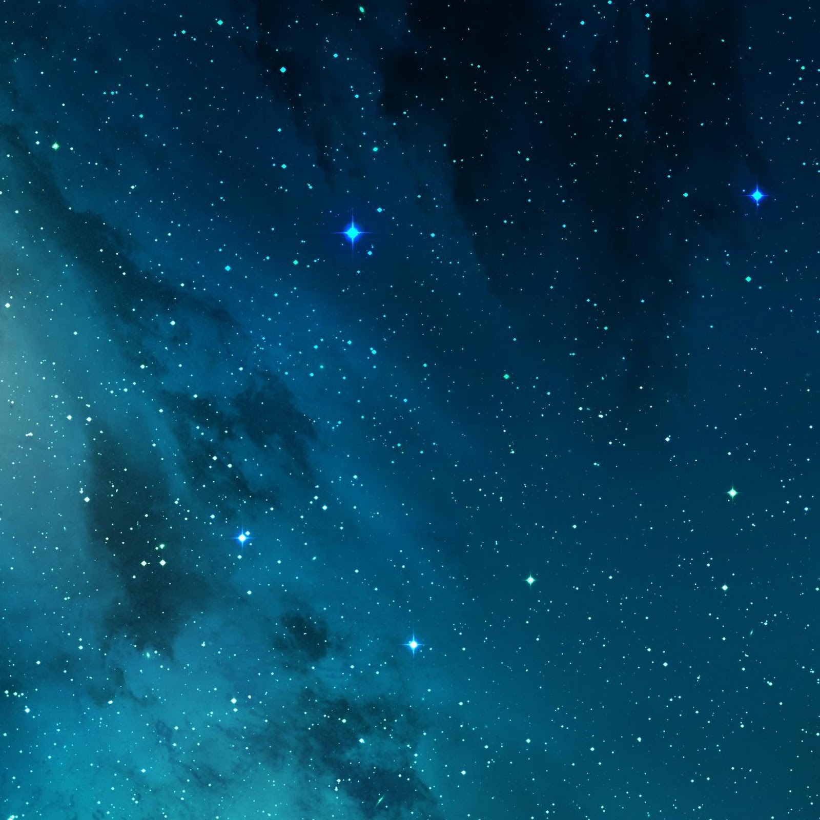 Download Deep Blue Starry Nebula Sky Full HD iPhone