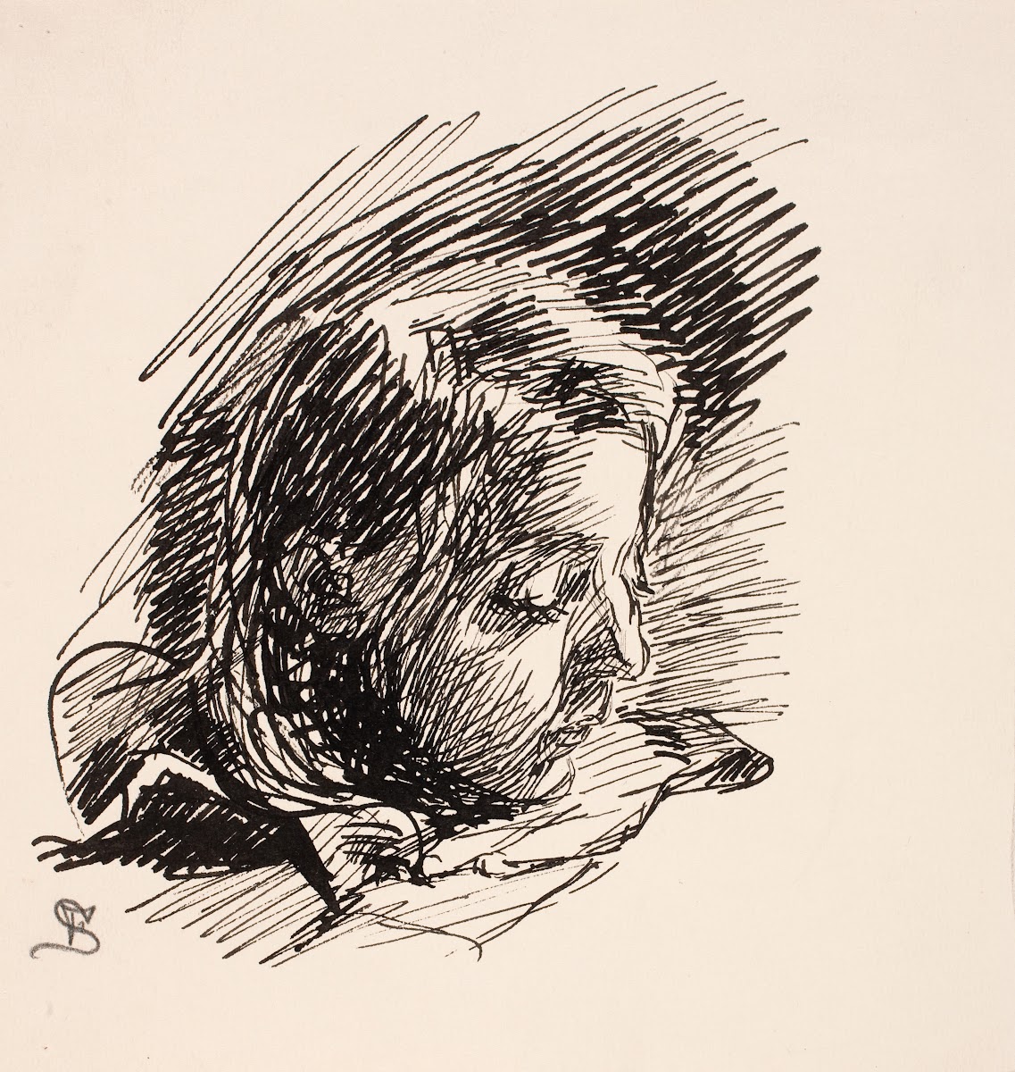 Hoved af kunstnerens datter Clara Nolle 1908   1909