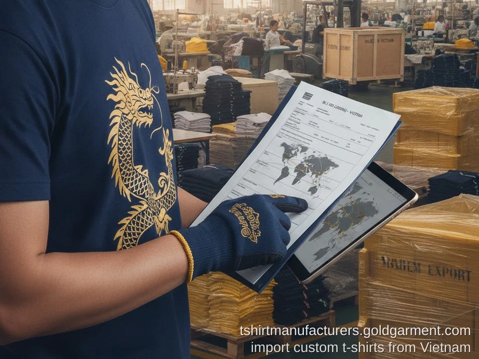 How to Import custom t-shirts from Vietnam: Shipping, Customs & Costs Explained - Gold Garment Vietnam