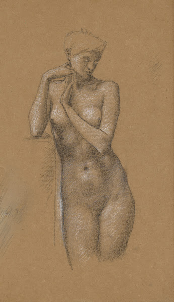 Study of female nude for the Hill Fairies in Arthur in Avalon