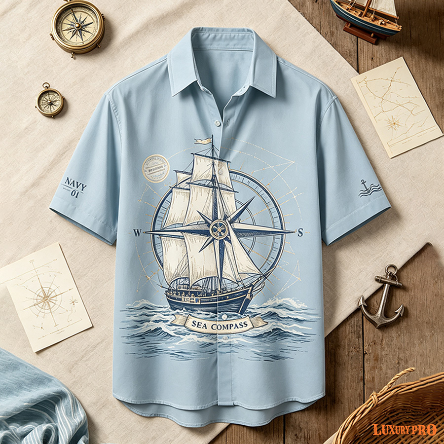 AOP EO Shirt TALL Double Collar No Pocket