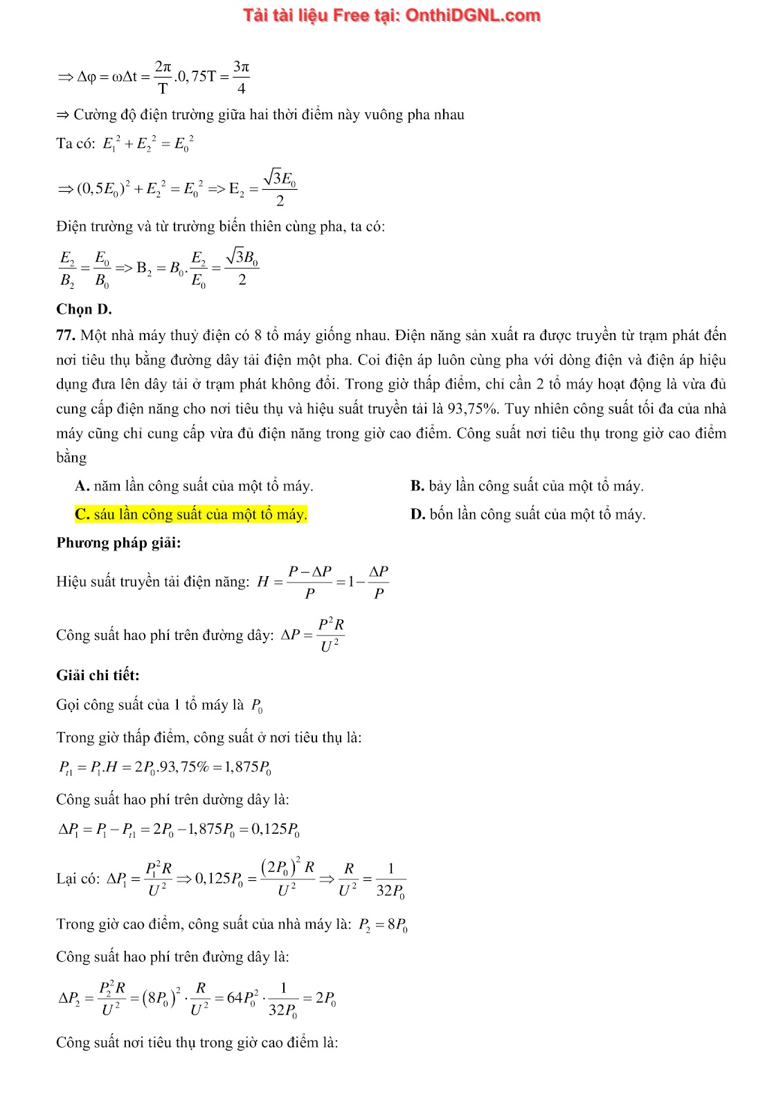 300 bài tập môn Vật Lý - Ôn thi ĐGNL ĐHQG TPHCM Phần 11
