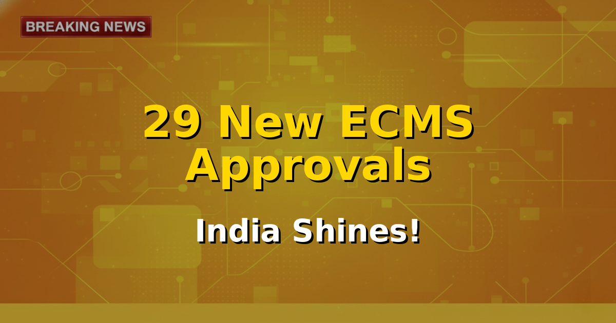 Government official presenting approval letters for electronics component manufacturing scheme