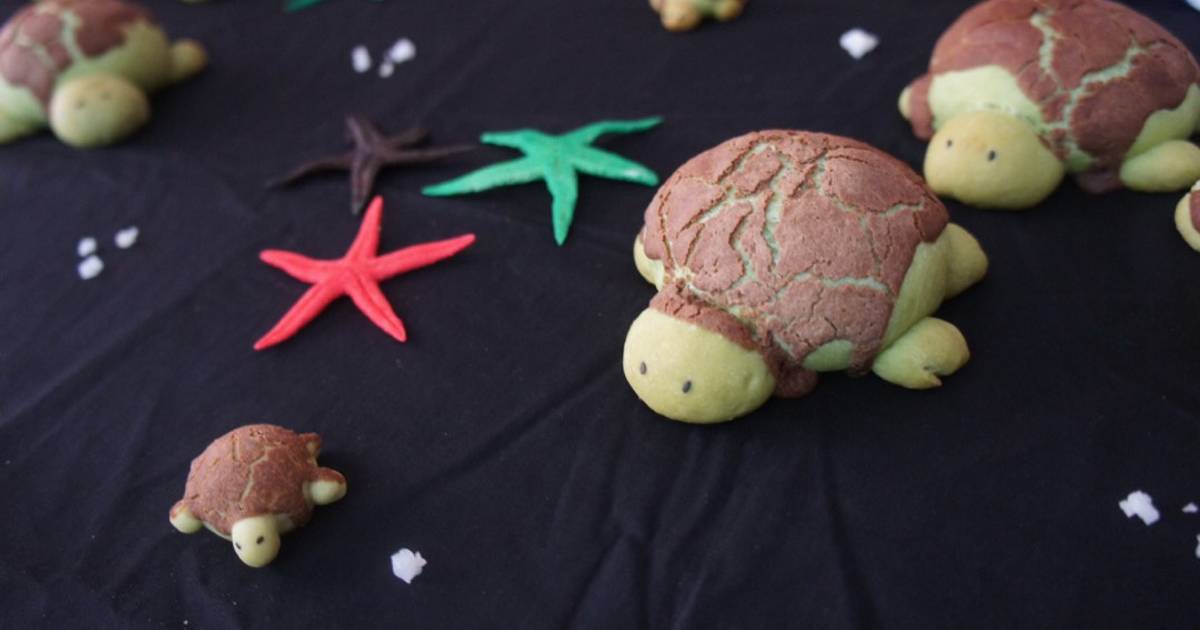 Matcha milk bread turtles