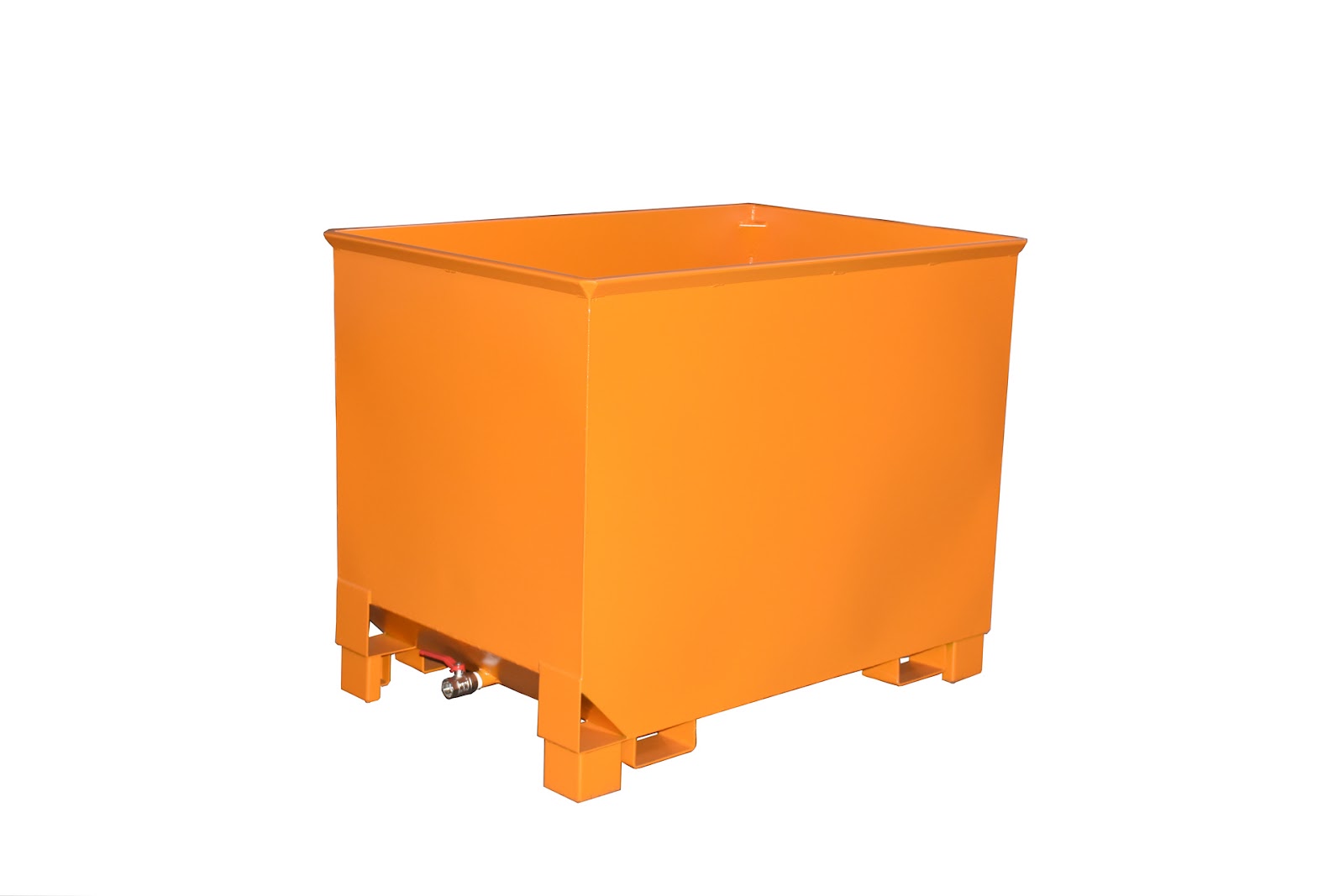 Spaandercontainer CS 80, gelakt, Geeloranje