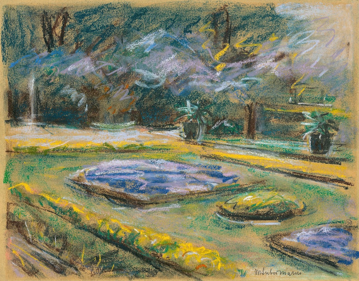 Die Blumenterrasse im Wannseegarten nach Nordosten Circa 1923