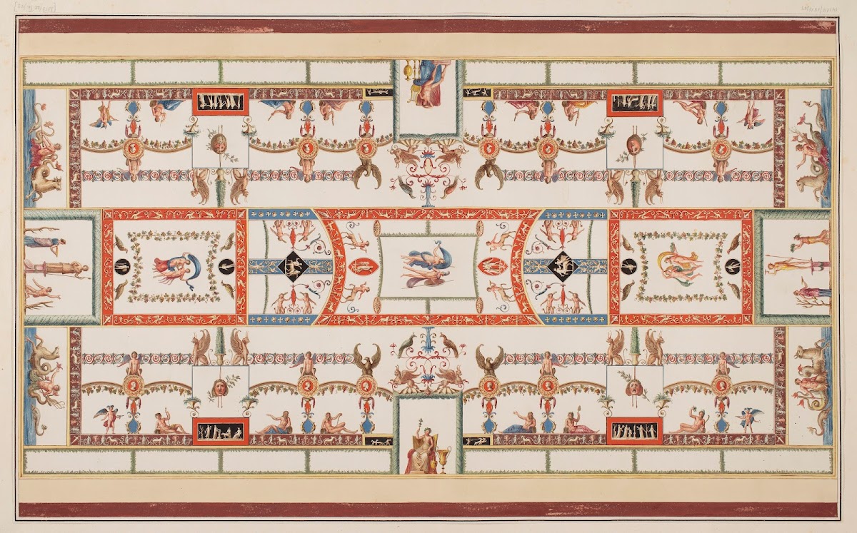 Vestigia delle Terme di Tito Vault ornamentation in room 15 1776