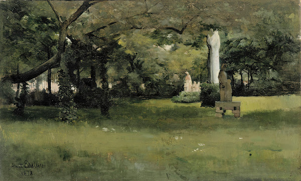 The Cluny Museum Garden in Paris 1878