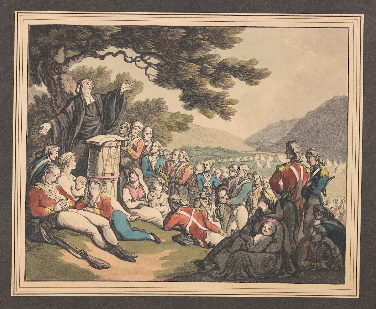 Soldiers Attending Divine Service 1798