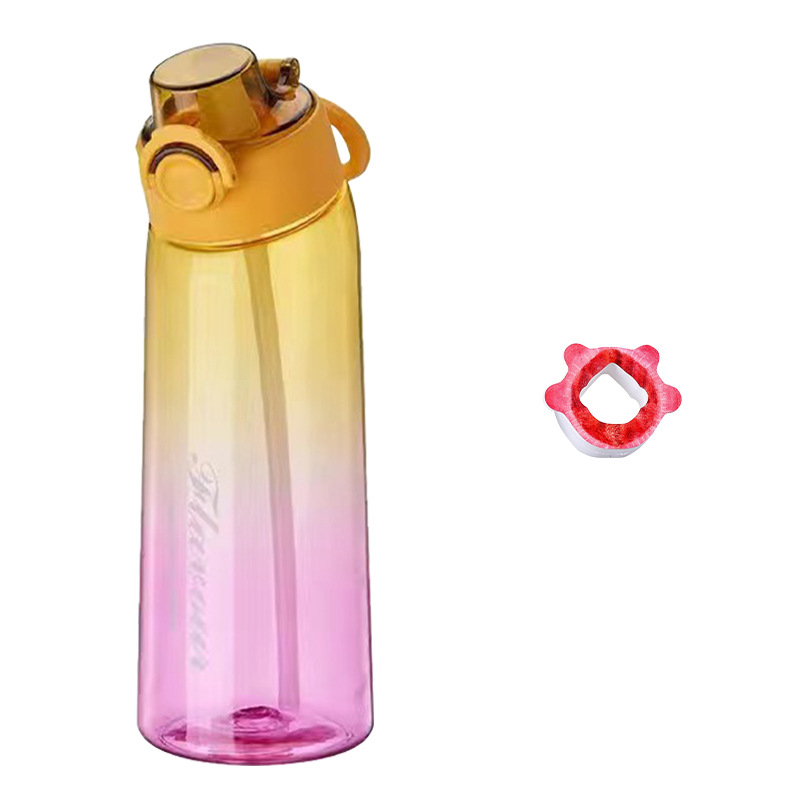 Tritan water bottle with aroma ring, 900 ml, with straw