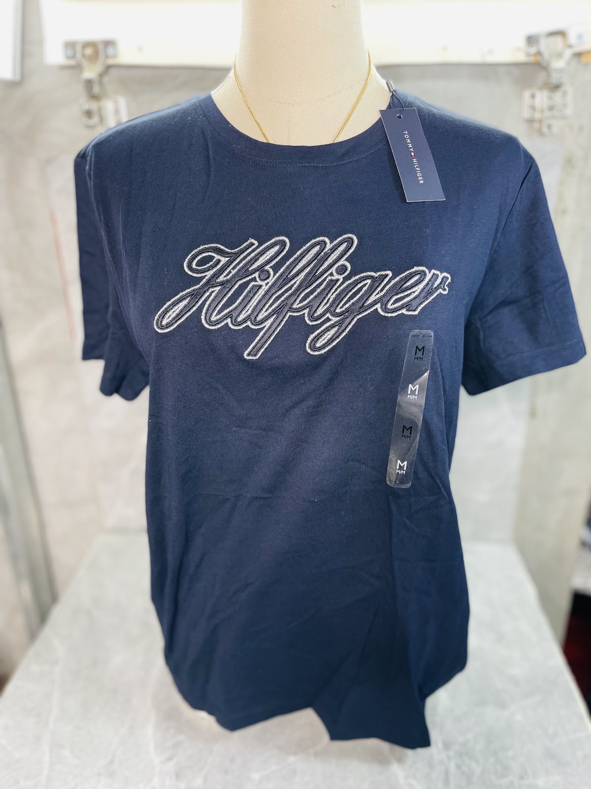 TH Shirt Cursive Navy M #188