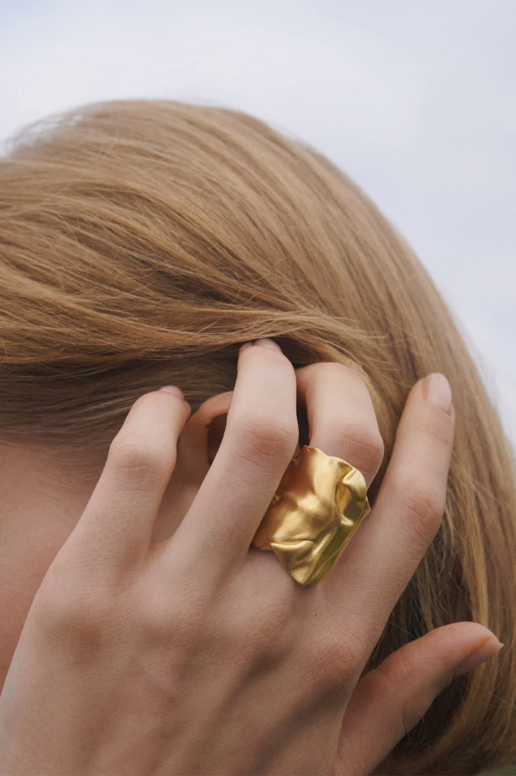 Широкое мятое кольцо Crunched II: Crunched More