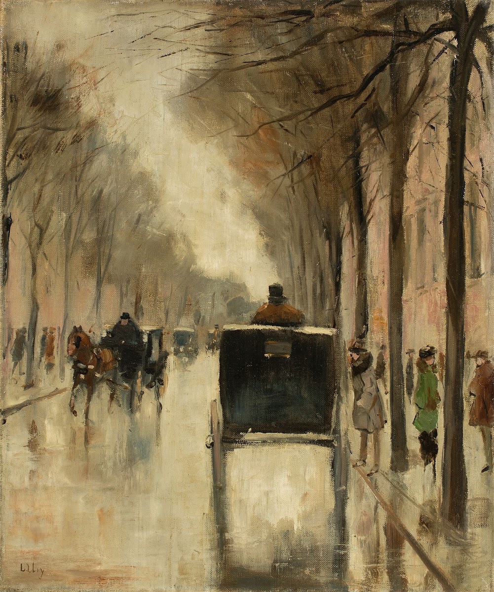 Berliner Straßenszene im Spätherbst Circa 1920 25