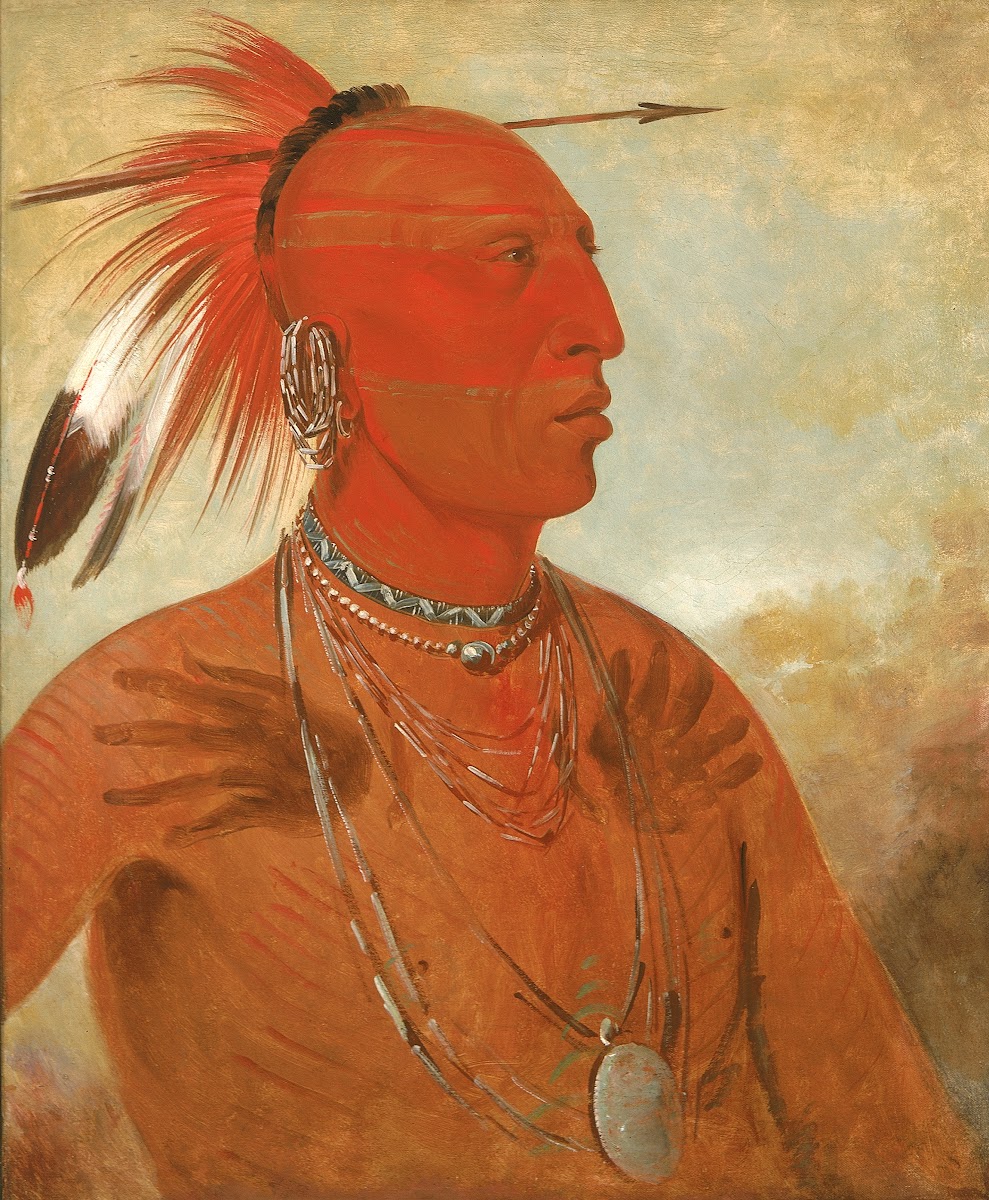 La wáh he coots la sháw no Brave Chief a Skidi Wolf Pawnee 1832