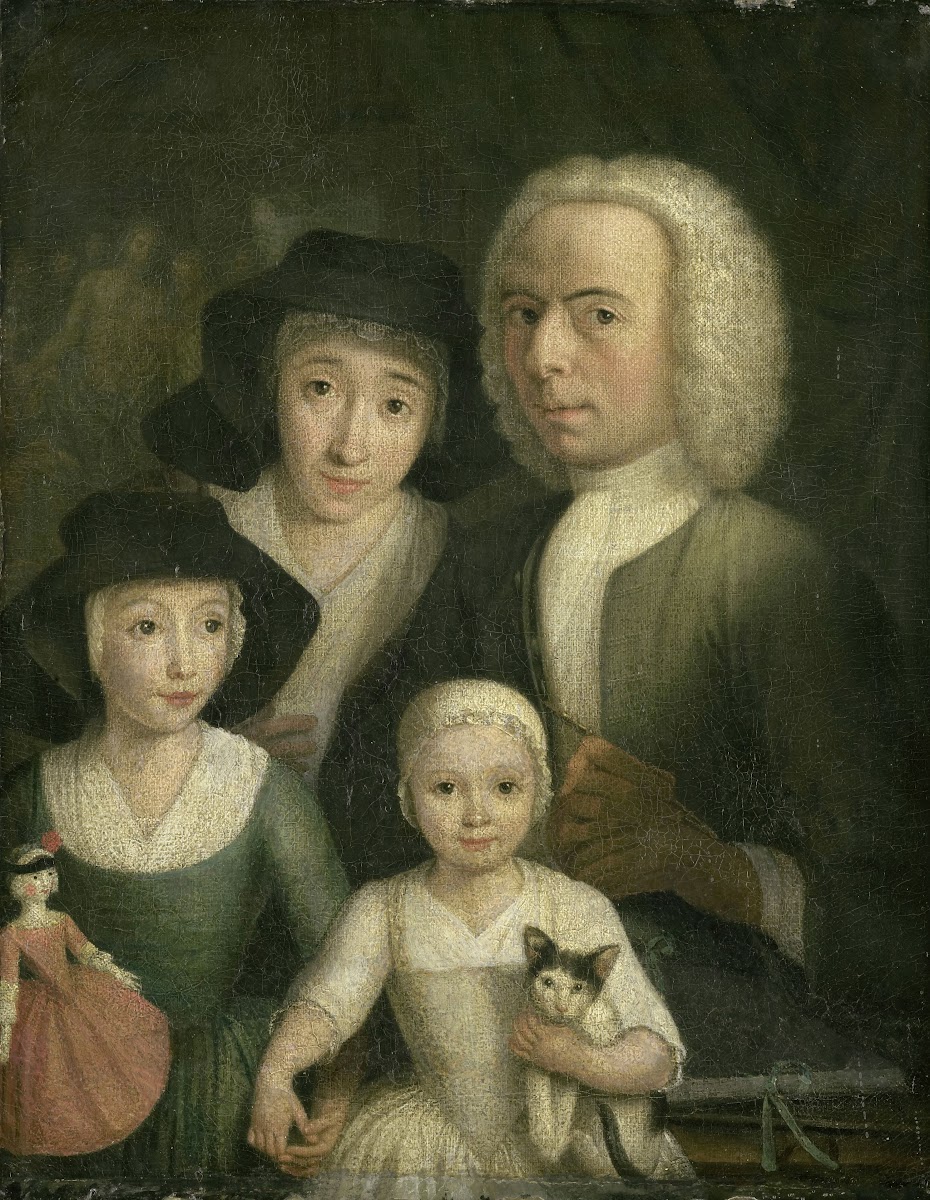 Self Portrait with his Wife Sanneke van Bommel and their two Children 1761   178