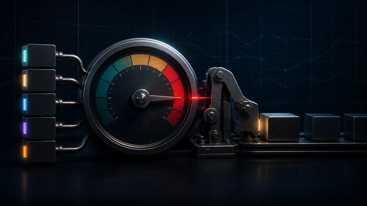 Mechanical brake stopping an additional risk block at a maximum daily loss gauge