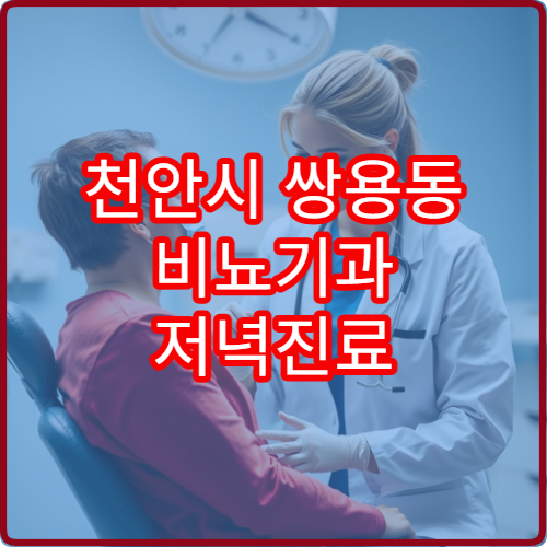 천안시 쌍용동 비뇨기과 저녁진료 가능한 병원 정보