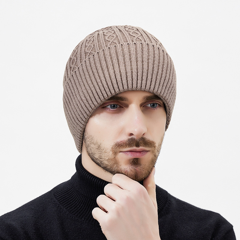 Knitted hat and neck warmer set, one size