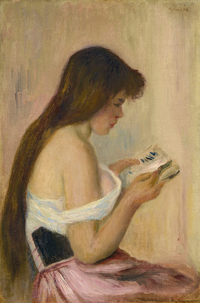 Jeune fille lisant circa 1896