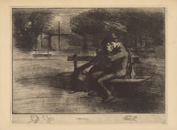 Amoureux sur un banc 1902