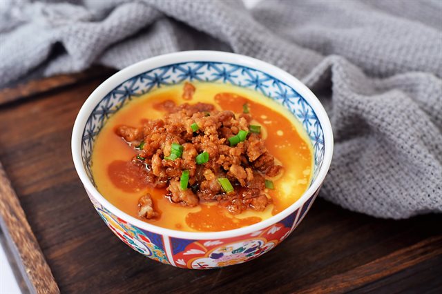 Trứng Hấp Thịt Cho Bé