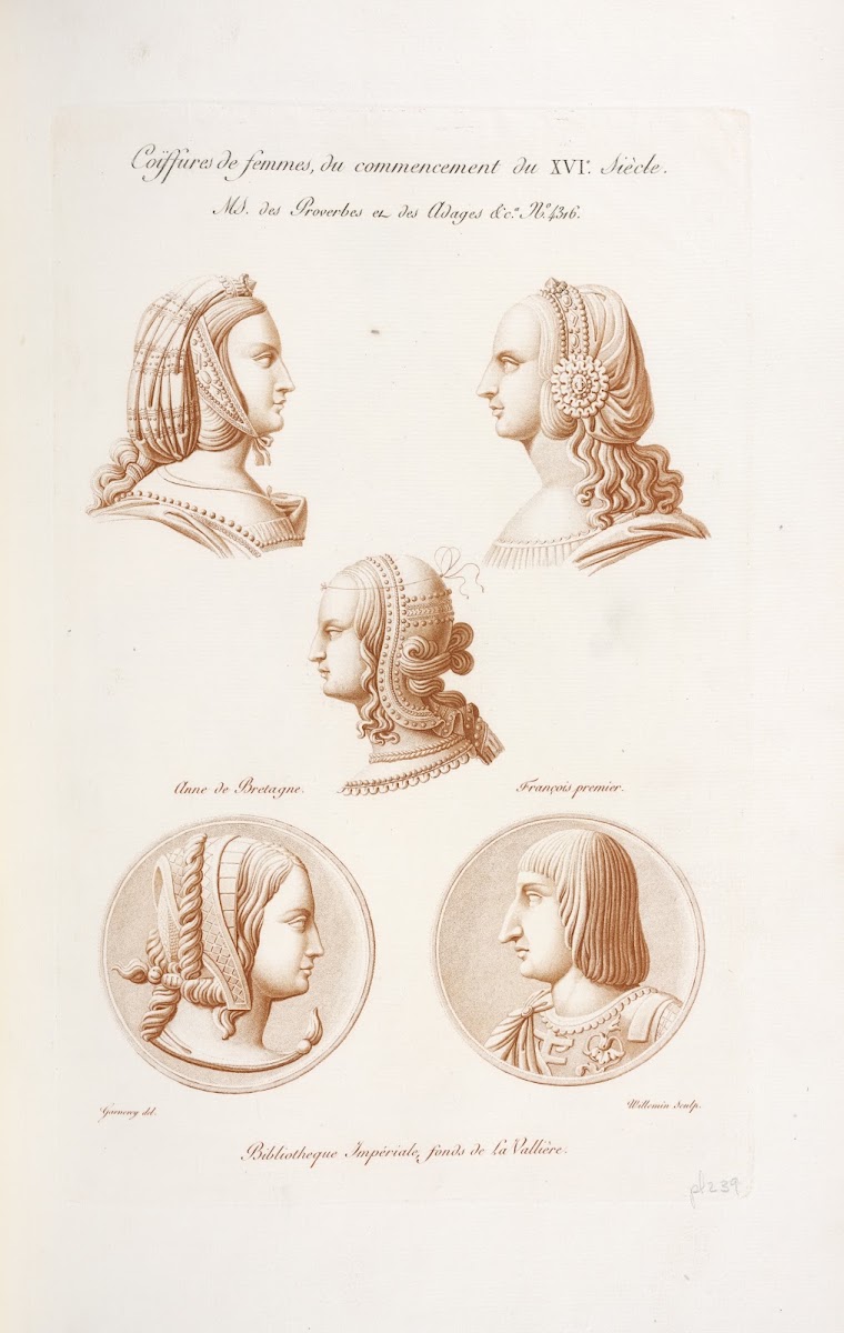 Coiffures de femmes du commencement du XVIe siècle 1839