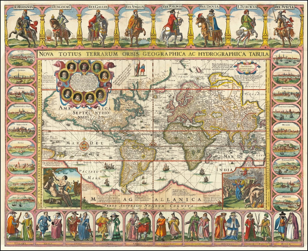 Nova Totius Terrarum Orbis Geographica Ac Hydrographica Tabula 1632