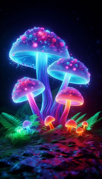 Glowing Mushrooms Picture