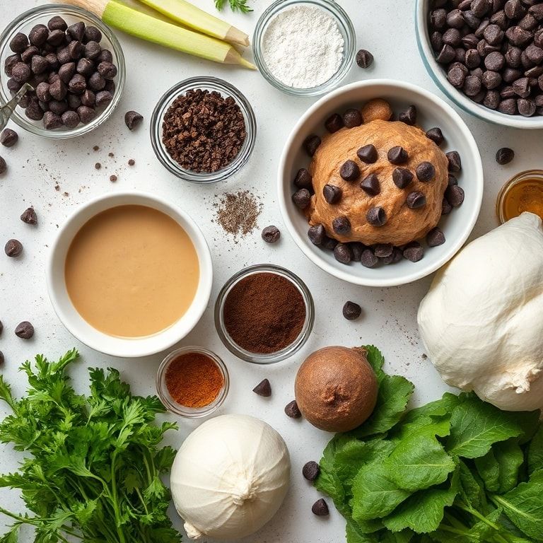 Ingredients for Easy No-Bake Chocolate Chip Cookie Dough Truffles Recipe: Warm & Chewy Treats in Minutes