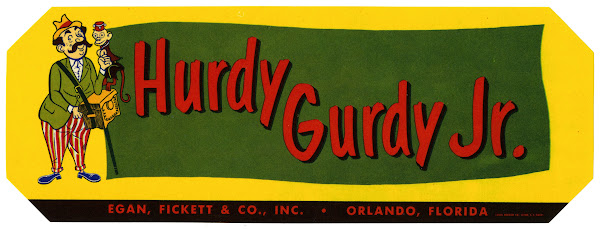 Hurdy Gurdy Jr Produce Label 1940s