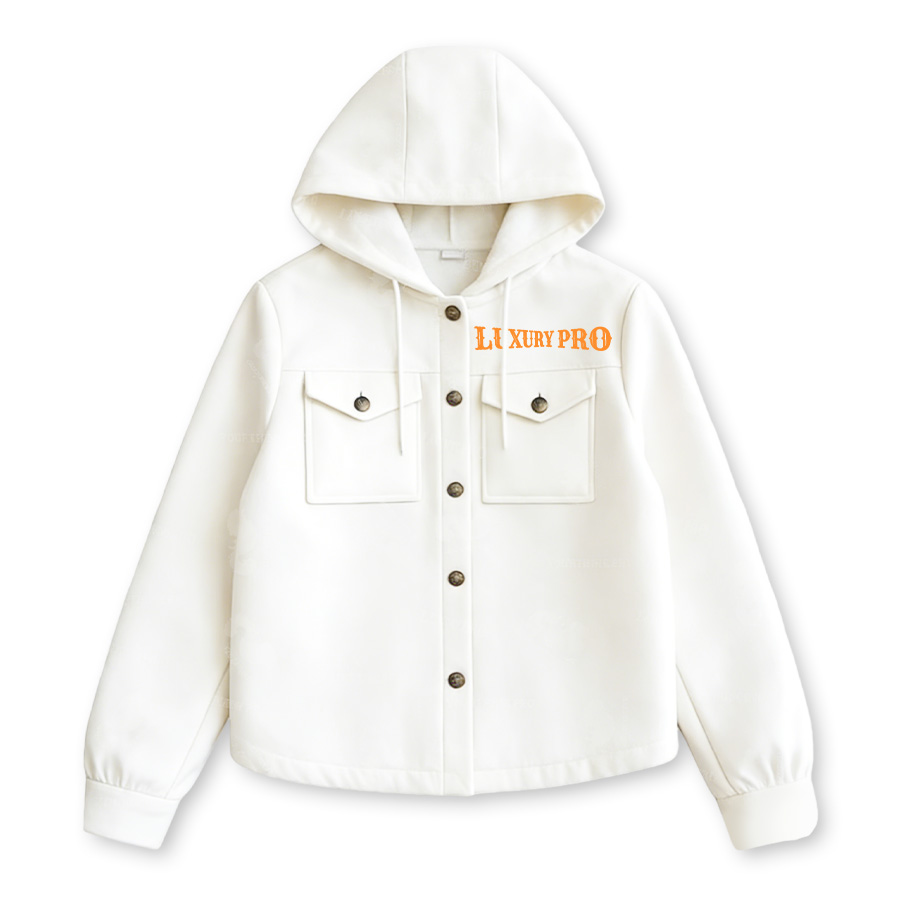 2D grid hooded jacket