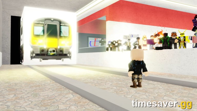 Jujutsu Shenanigans lobby crowd — players gathering before queuing into a V1.82 match