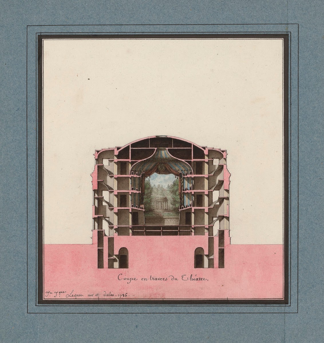 Coupe en travers du théatre 1786