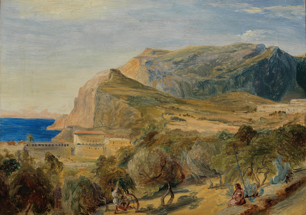 Blick auf den Monte Castiglione in Capri 1829