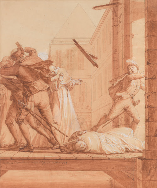 The Blessed Abbot having retired to the Château de Montaigu soldiers of the leag