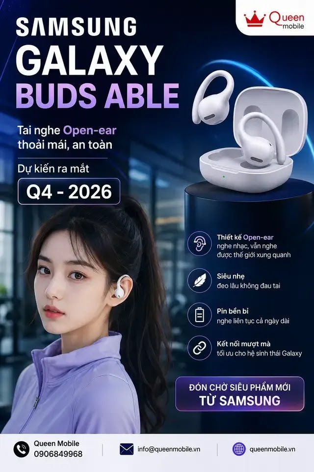 Samsung Galaxy Buds Able lộ thời điểm ra mắt, Samsung chuẩn bị khuấy đảo phân khúc tai nghe open-ear giá mềm? #Samsung #