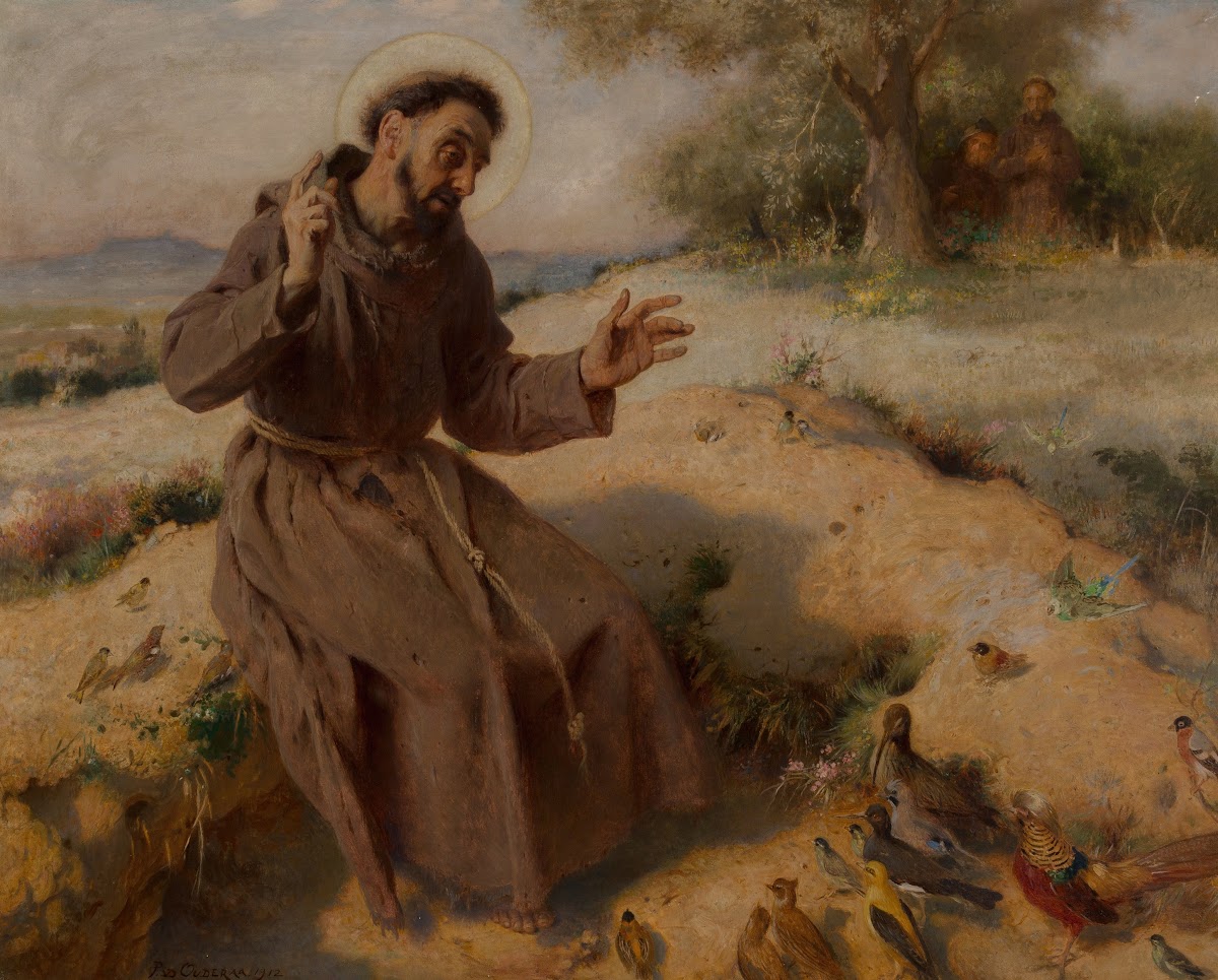 St Francis preaching to the birds 1912