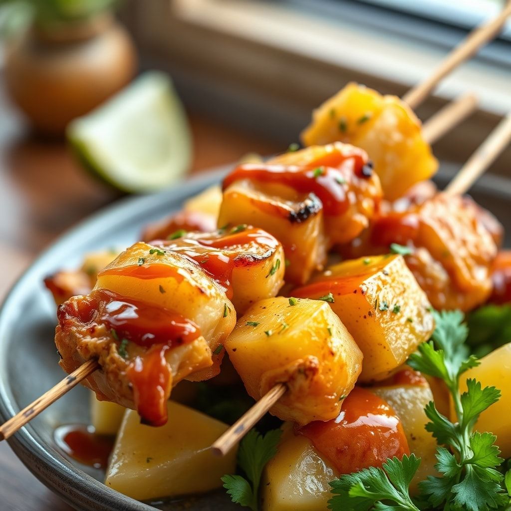 Easy Grilled Hawaiian Chicken Skewers with Pineapple for a 30-Minute Weeknight Win finished